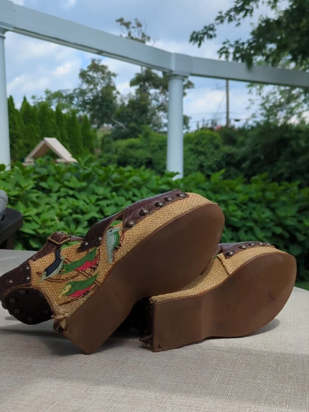 Vintage MARNI bird block Heels
